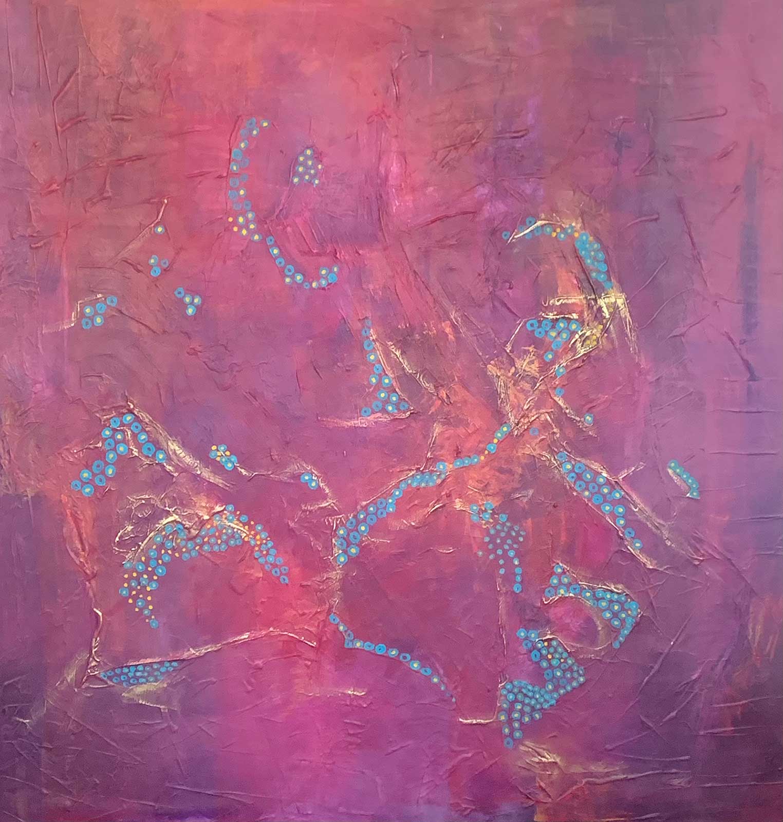 Maura Patrizia Zoller: Cirque of purpur / Acryl mixed media, 100x100cm, 2023 Image: Maura Patrizia Zoller