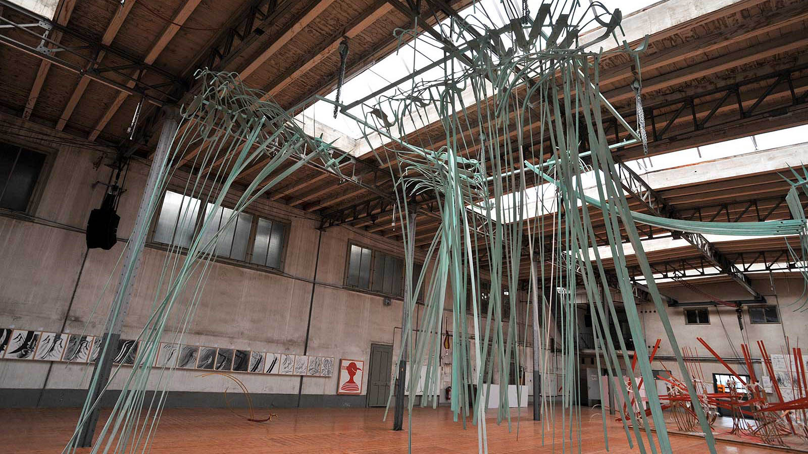 Image: Ausstellung 80 Jahre Schang Hutter im Tramdepot Burgernziel Bern: 'Himmelsgras und Schlachtfeldbühne' - ein Projekt von Ute Winselmann Adatte, 2014