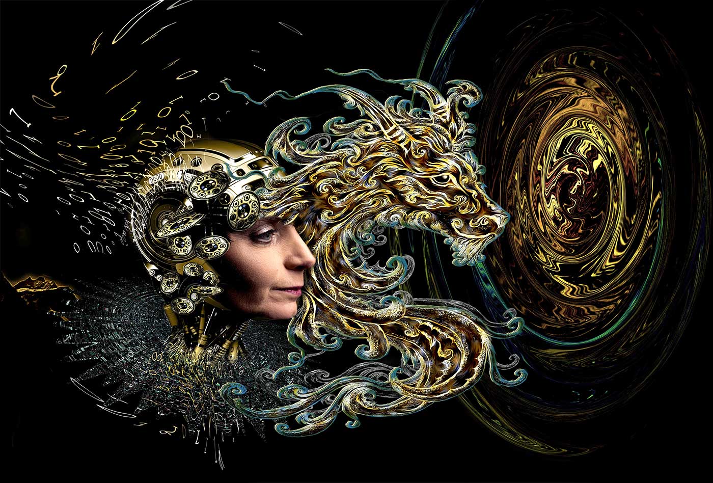 Petra Lehmann: Libertimagination / Pencil, photography, digital, fabric, LED / 120x80cm, 2026 Image: Petra Lehmann