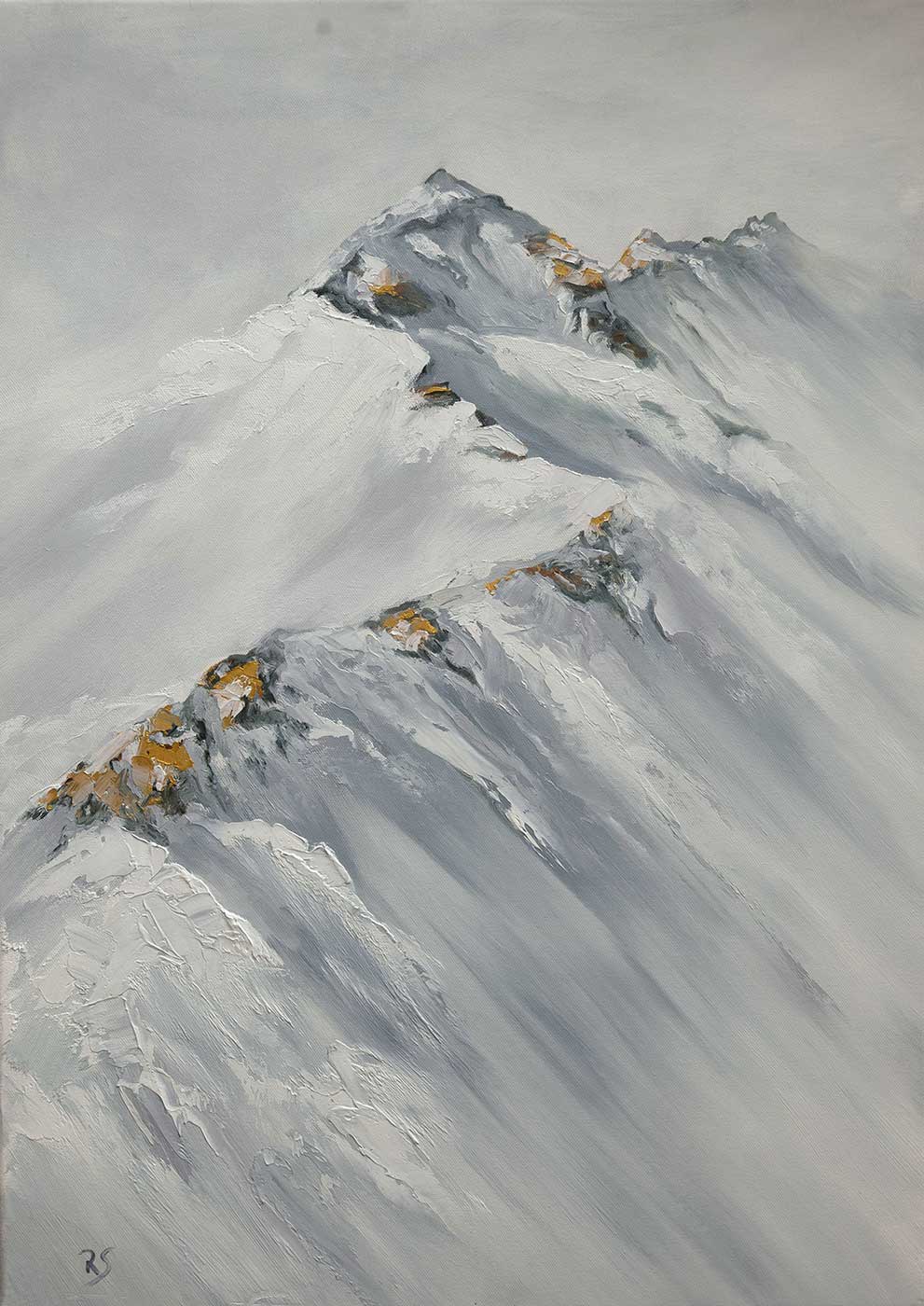 Robert Schwander: Gold im Grat (Gold in the ridge) / Oil on canvas, 50x70cm, 2025 Image: Robert Schwander