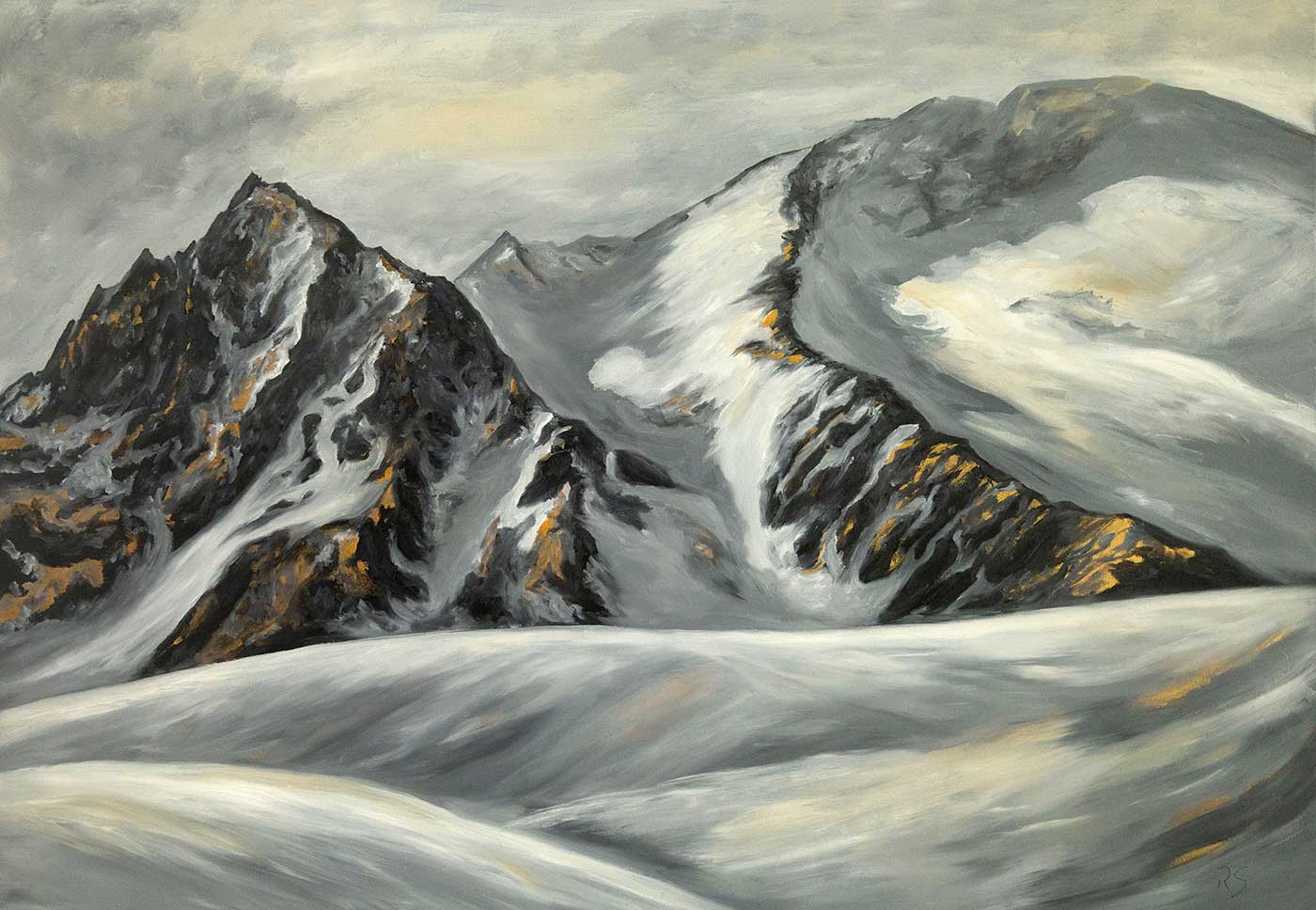 Robert Schwander: Shadow ridge / Oil on canvas, 70x100cm, 2025 Image: Robert Schwander