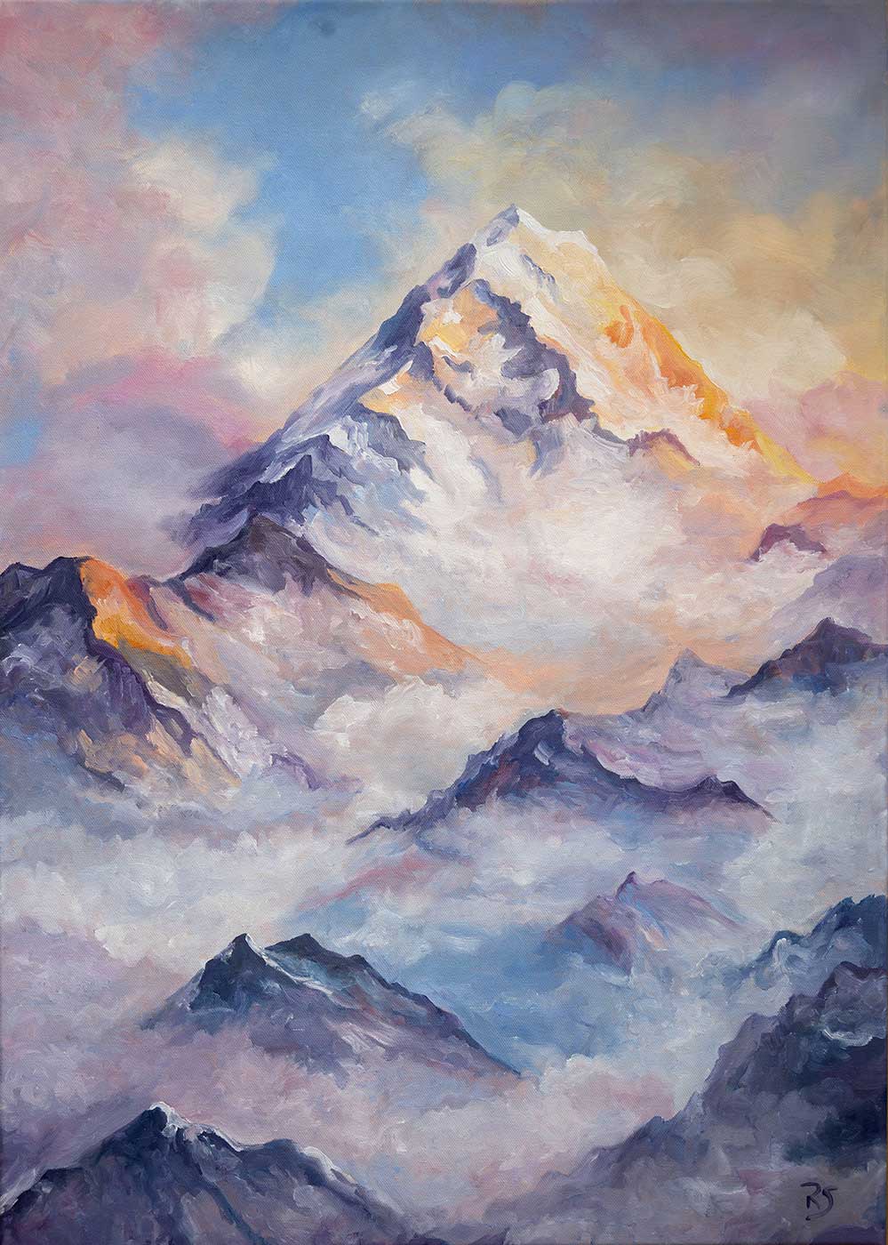 Robert Schwander: Über den Wolken (Above the clouds) / Oil on canvas, 50x70cm, 2025 Image: Robert Schwander