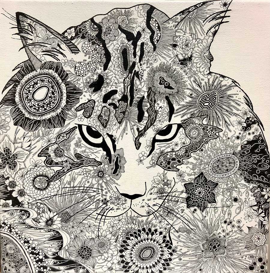 Teruko Kumamoto: I Am the Queen / Ink, acrylic gouache, 30x30cm, 2026 / Courtesy of Smart Ship Gallery, Tokyo Image: Smart Ship Gallery