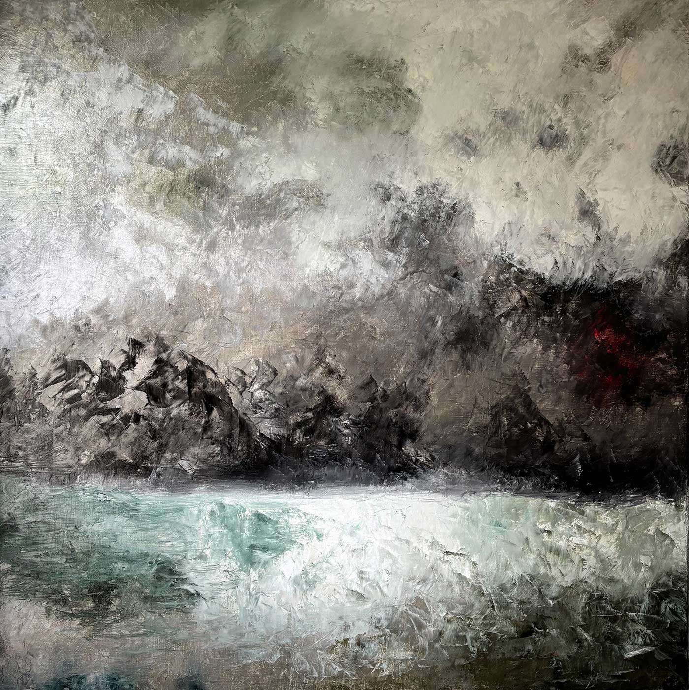 Peter Sinnige: Cadiz / Oil and 24 carat gold on linen, 90x90cm, 2026 / Courtesy of Clifton Boulder Gallery, Amsterdam
Image: Peter Sinnige