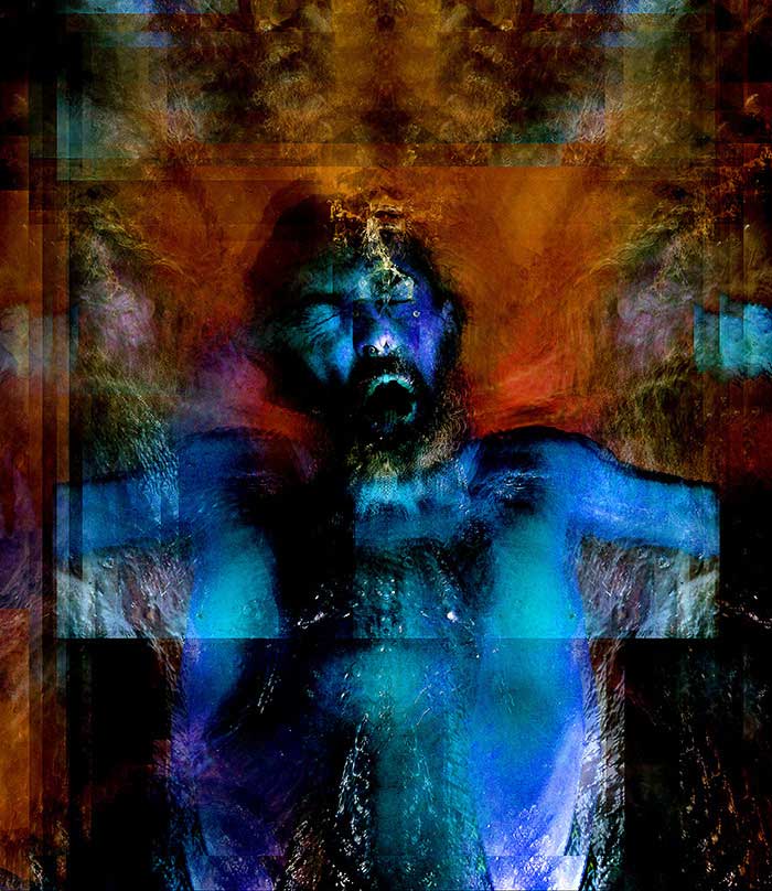 Valera and Natasha Cherkashins: Vibrations II / Digital Collage, 320x150cm / Courtesy of Shaura Gallery, Paris Image: Valera and Natasha Cherkashins